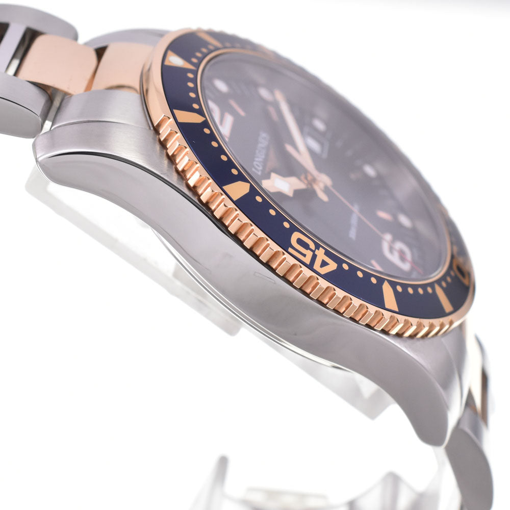 with paper LONGINES Hydro Conquest L3.740.3.98.7 300m date blue Dial Quartz Men's
 Watch R#143717