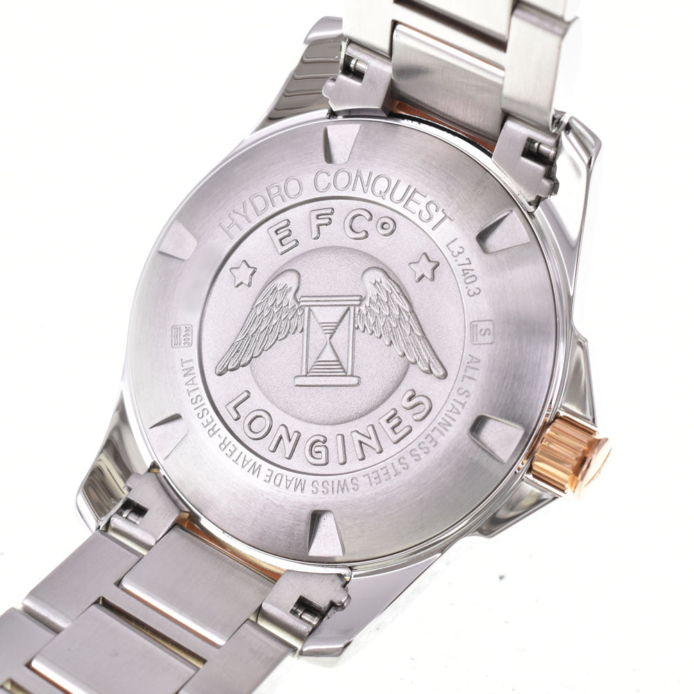 with paper LONGINES Hydro Conquest L3.740.3.98.7 300m date blue Dial Quartz Men's
 Watch R#143717