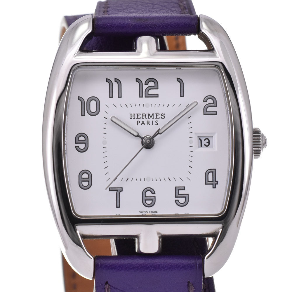 HERMES Cape Cod CT1.710 Date Double Tour Stainless Steel/Leather white Dial Quartz Unisex
 Watch R#143721