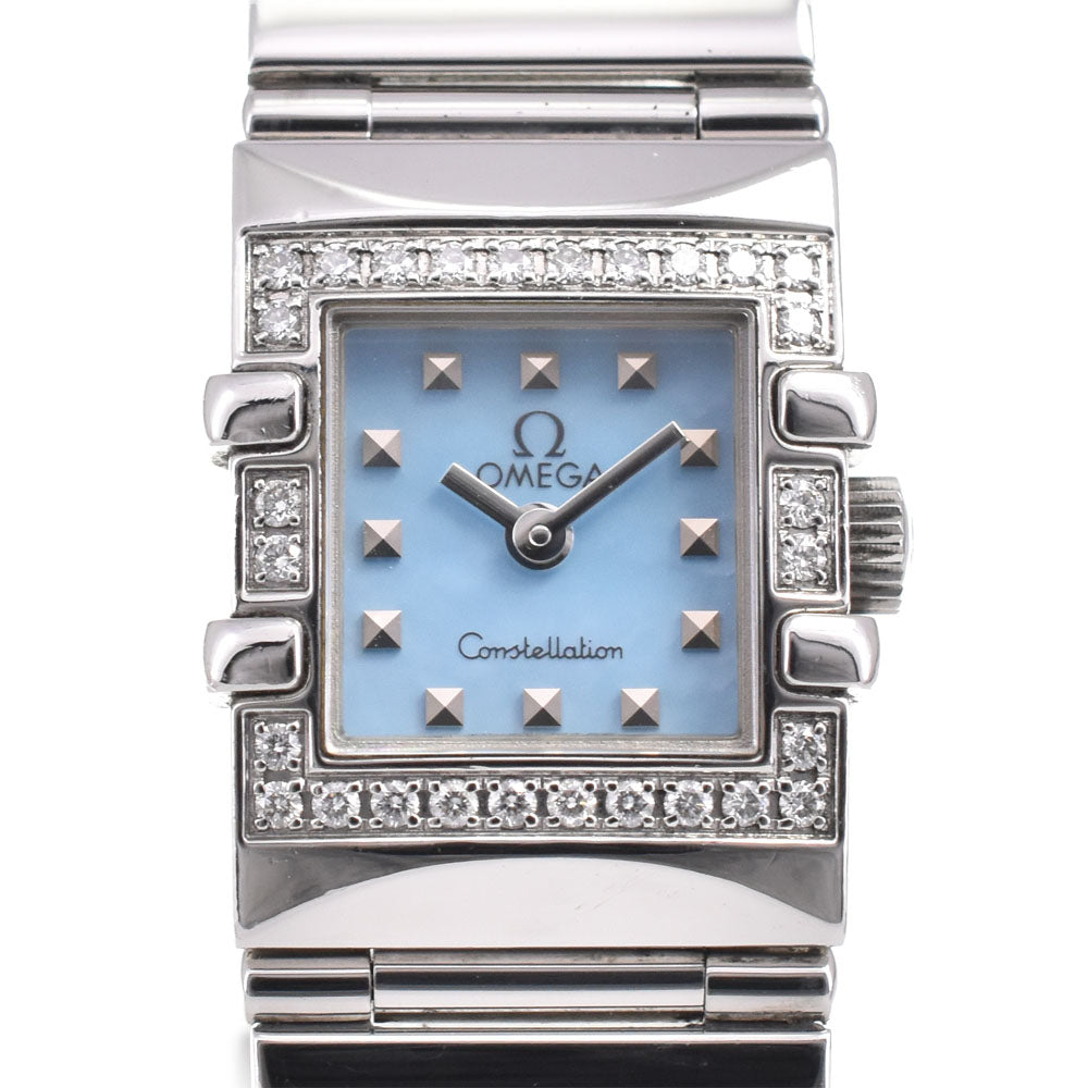 OMEGA Constellation Carre Mini 1537.74 Diamond Bezel Blue shell Dial Quartz Ladies
 Watch R#143724