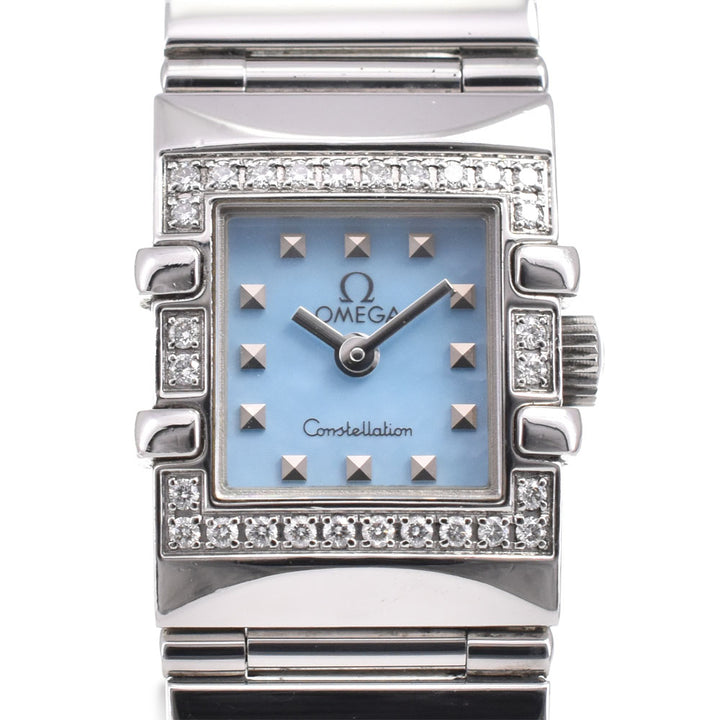 OMEGA Constellation Carre Mini 1537.74 Diamond Bezel Blue shell Dial Quartz Ladies
 Watch R#143724
