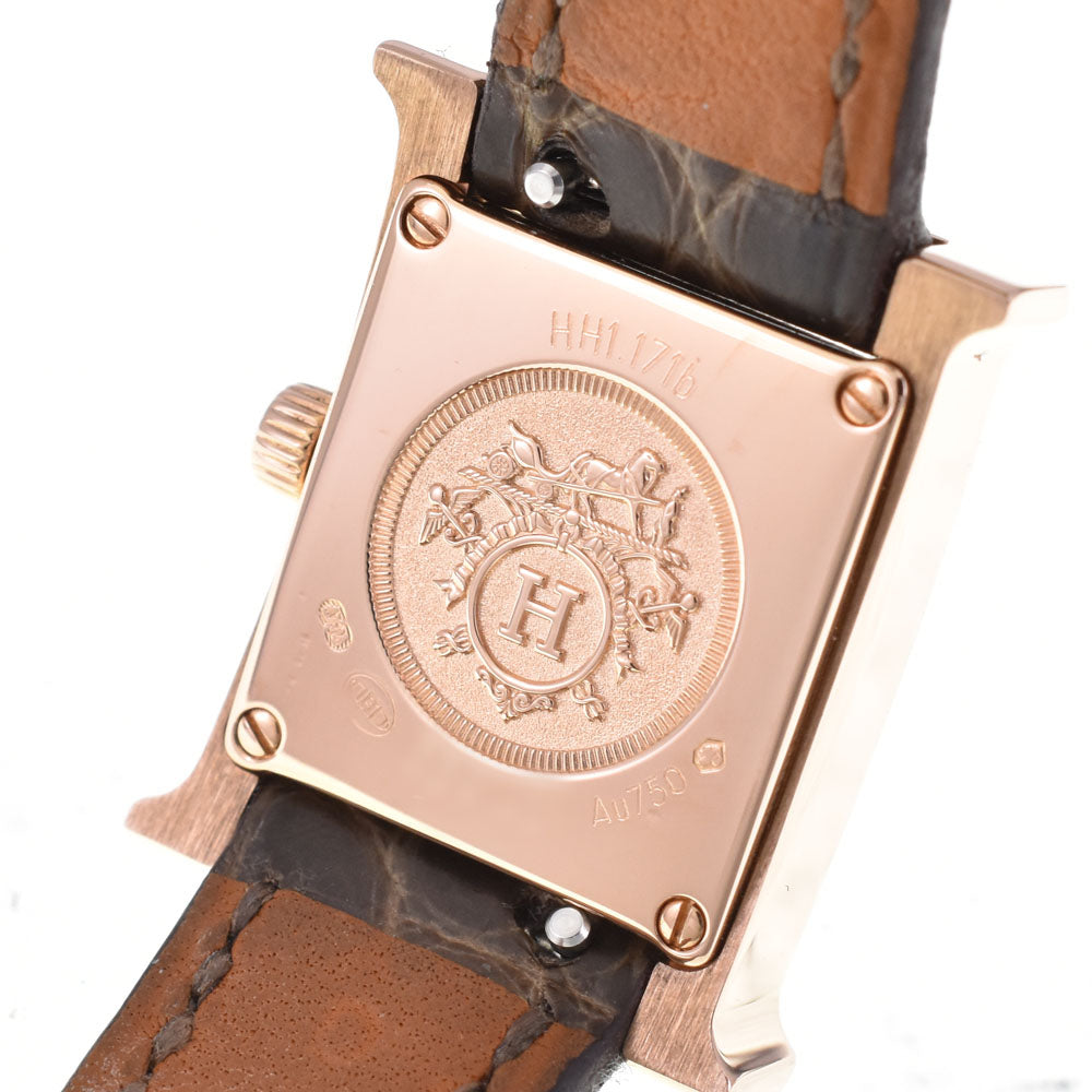 HERMES H watch mini HH1.171b diamond White shell Dial Quartz Ladies
 Watch R#143728