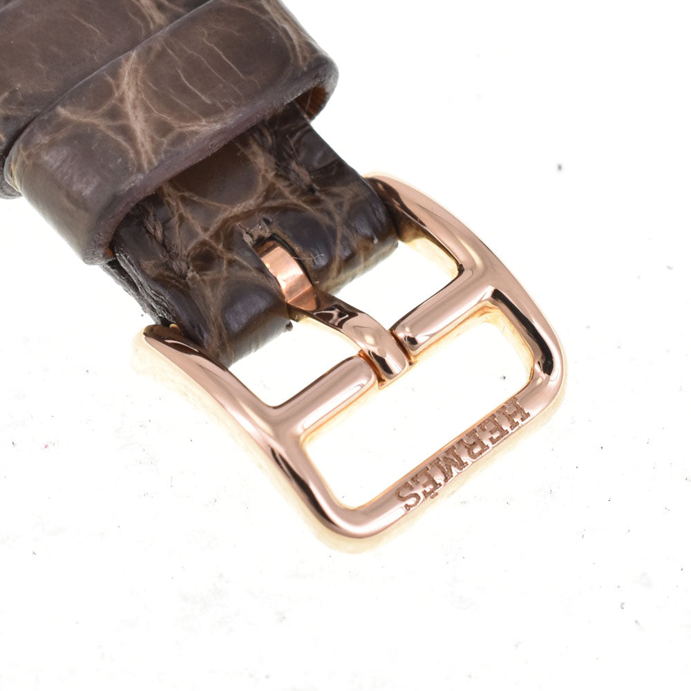 HERMES H watch mini HH1.171b diamond White shell Dial Quartz Ladies
 Watch R#143728