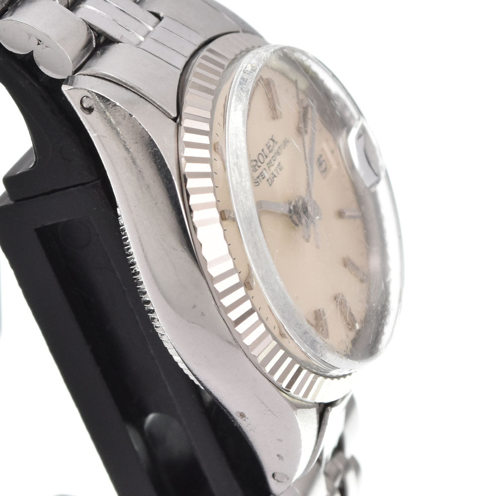 ROLEX Oyster perpetual date 6619 vintage Cal.1161 Silver Dial Automatic Ladies
 Watch M#143735