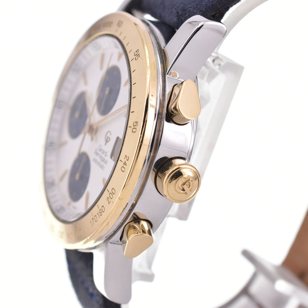 GIRARD-PERREGAUX Gold Plated7000 Chronograph Ref.7000 Date YG bezel White / Navy Dial Automatic Men's
 Watch R#143737