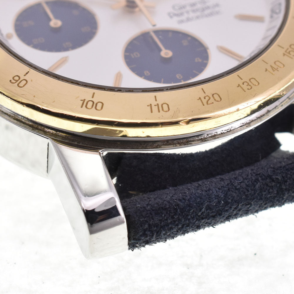 GIRARD-PERREGAUX Gold Plated7000 Chronograph Ref.7000 Date YG bezel White / Navy Dial Automatic Men's
 Watch R#143737