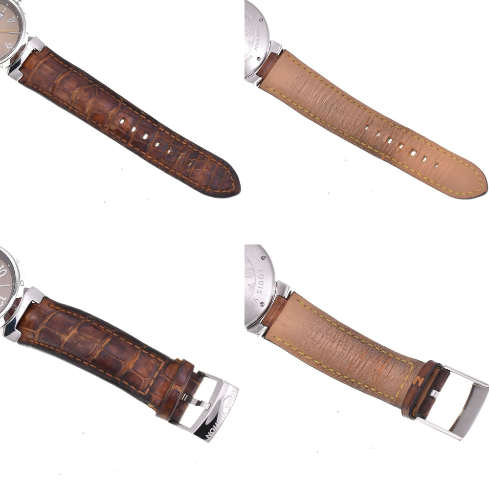 LOUIS VUITTON Tambour Q1112 Date Brown Dial Quartz Men's
 Watch R#143738