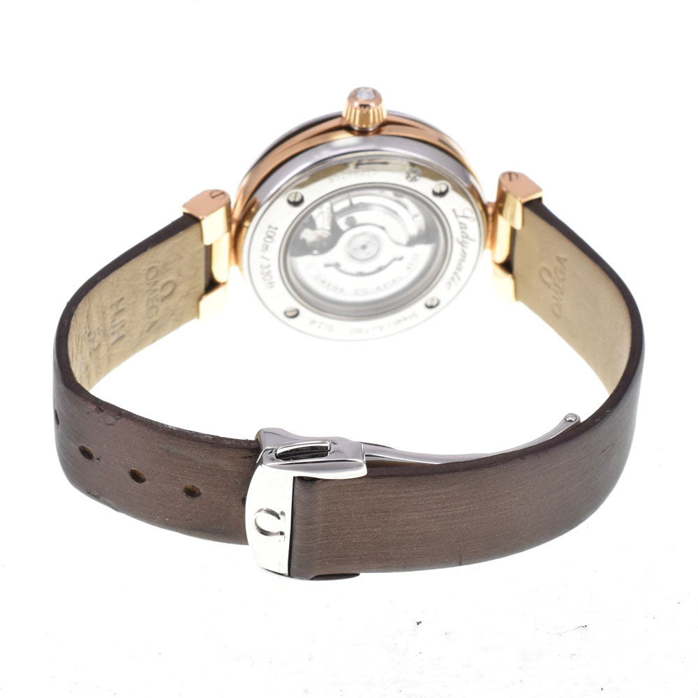 OMEGA De Ville Ladymatic 425.27.34.20.63.001 Stainless Steel/K18RG/Diamond Brown Dial Automatic Ladies
 Watch Q#143743