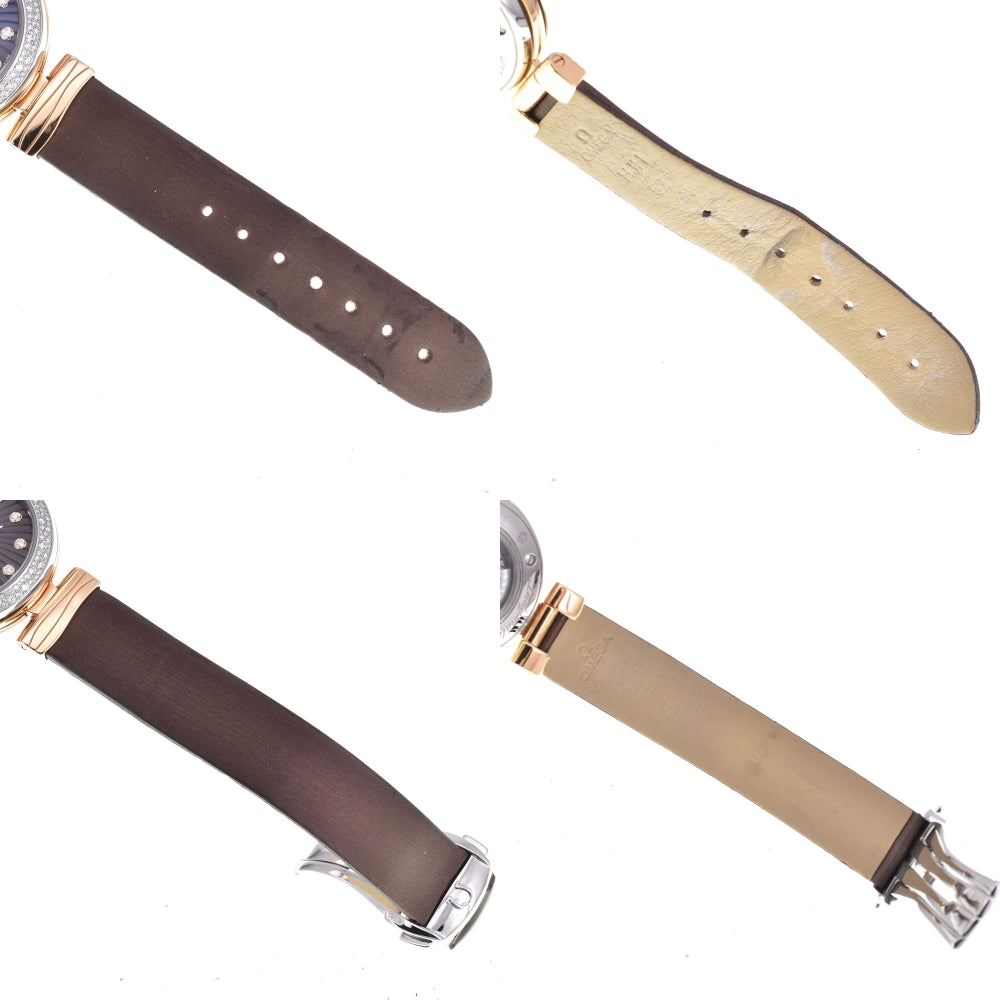 OMEGA De Ville Ladymatic 425.27.34.20.63.001 Stainless Steel/K18RG/Diamond Brown Dial Automatic Ladies
 Watch Q#143743