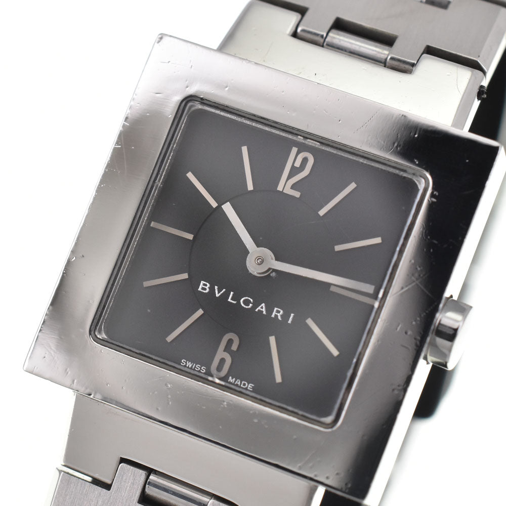 BVLGARI Quadlard SQ22SS black Dial Quartz Ladies
 Watch R#143745
