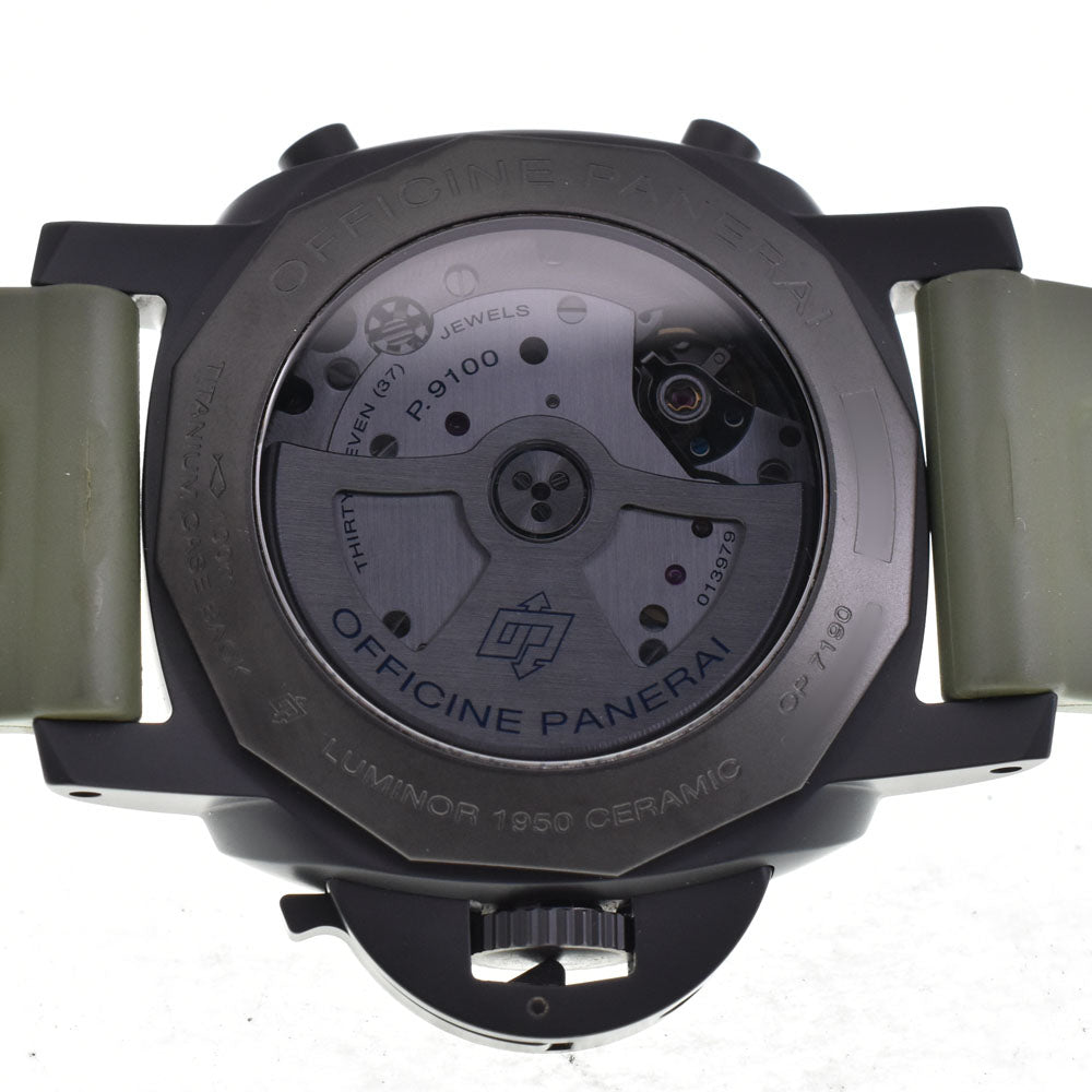 PANERAI Luminor 1950 Chrono Flyback PAM00580 Ceramica Small Second Date black Dial Automatic Men's
 Watch R#143750