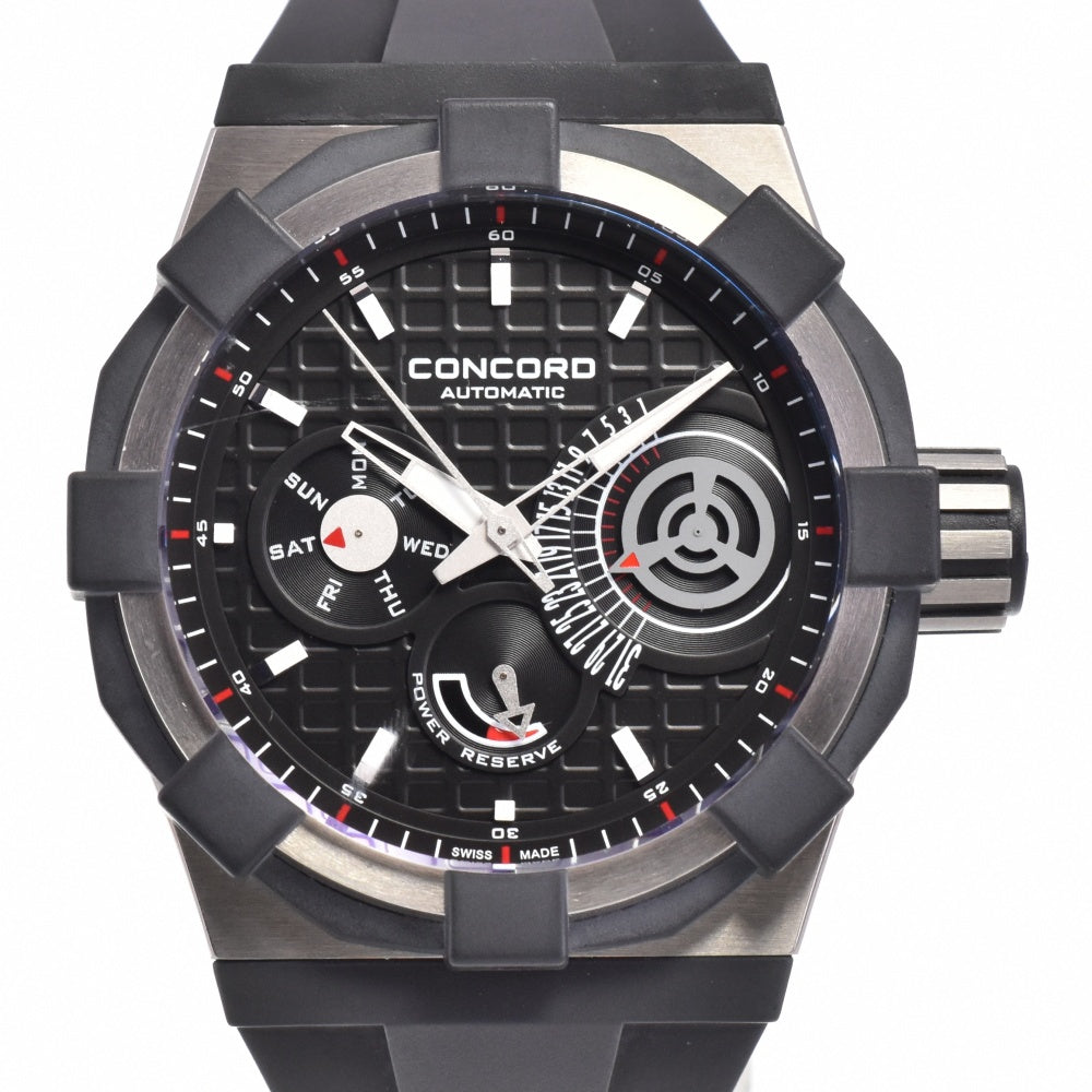 with paper Concord C1 01.5.40.1020 Retrograde Day Date black Dial Automatic Men's
 Watch P#143752