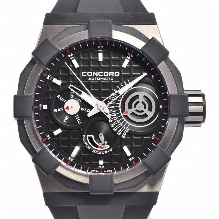with paper Concord C1 01.5.40.1020 Retrograde Day Date black Dial Automatic Men's
 Watch P#143752