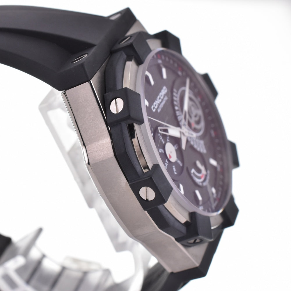 with paper Concord C1 01.5.40.1020 Retrograde Day Date black Dial Automatic Men's
 Watch P#143752