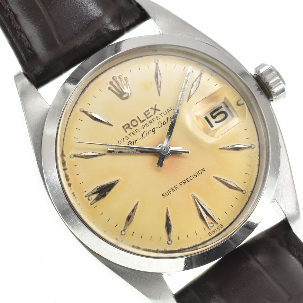 ROLEX Air King Oyster Perpetual 5700 Cal.1530 Silver Dial Automatic Men's
 Watch A#143759