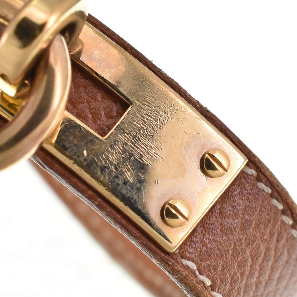 HERMES Kelly watch Gold Plated / Leather white Dial Quartz Ladies
 Watch R#143763