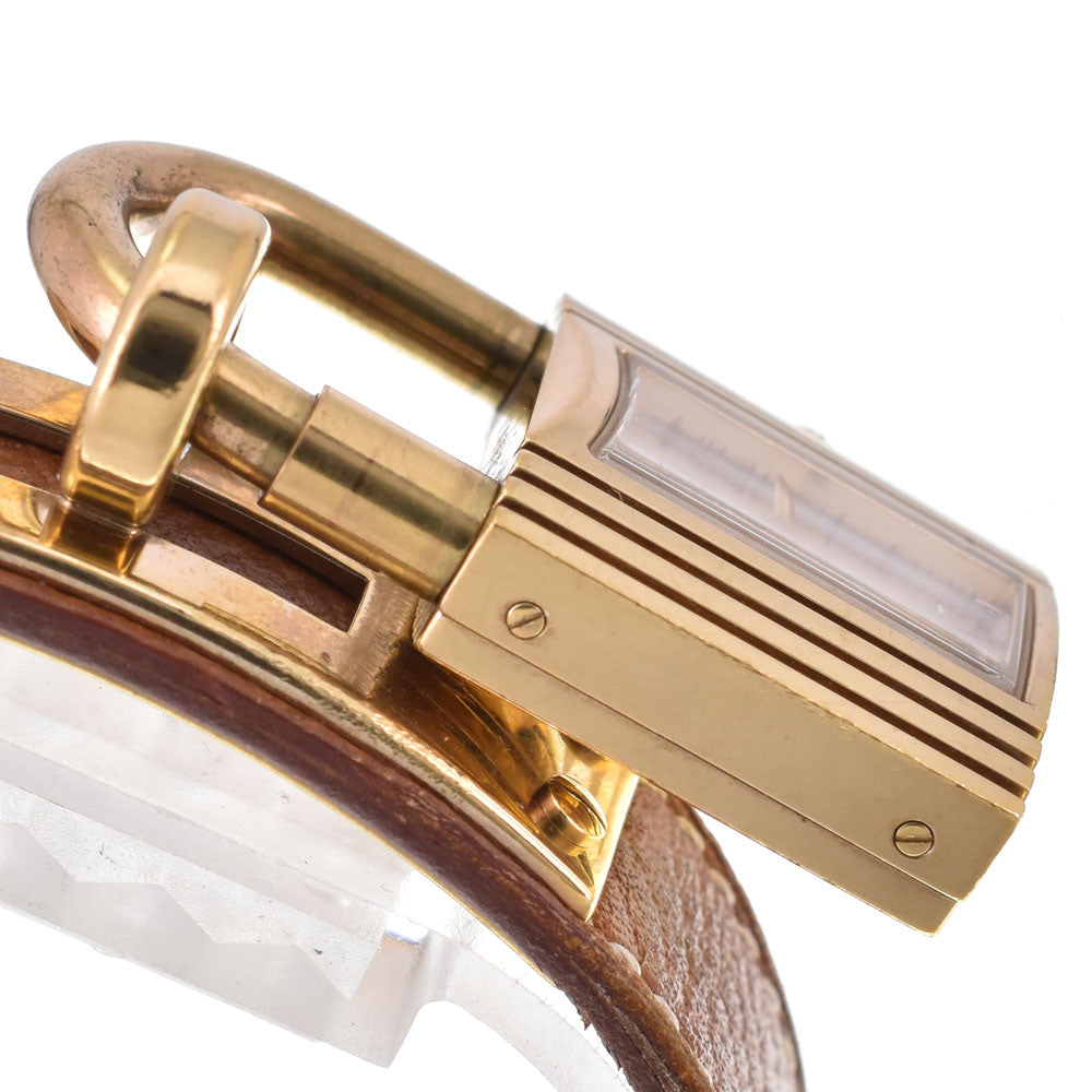 HERMES Kelly watch Gold Plated / Leather white Dial Quartz Ladies
 Watch R#143763