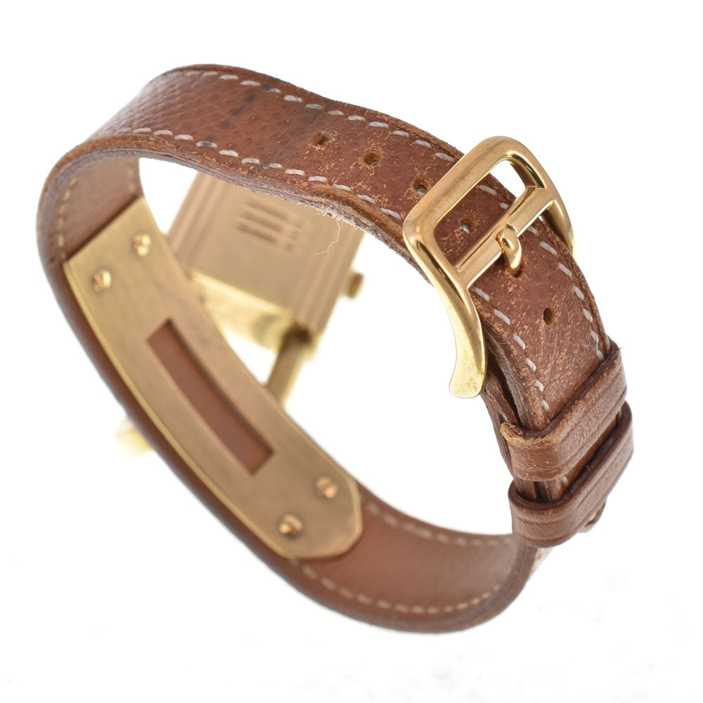 HERMES Kelly watch Gold Plated / Leather white Dial Quartz Ladies
 Watch R#143763