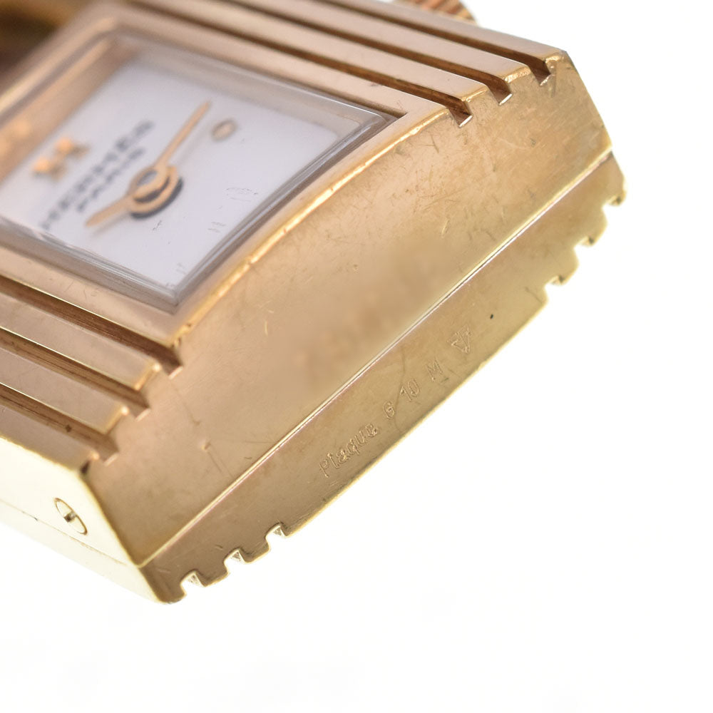 HERMES Kelly watch Gold Plated / Leather white Dial Quartz Ladies
 Watch R#143763