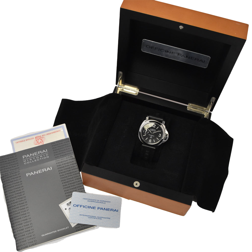 with paper PANERAI Luminor Marina logo PAM00005 Small second black Dial Hand Winding Men's
 Watch E#143765
