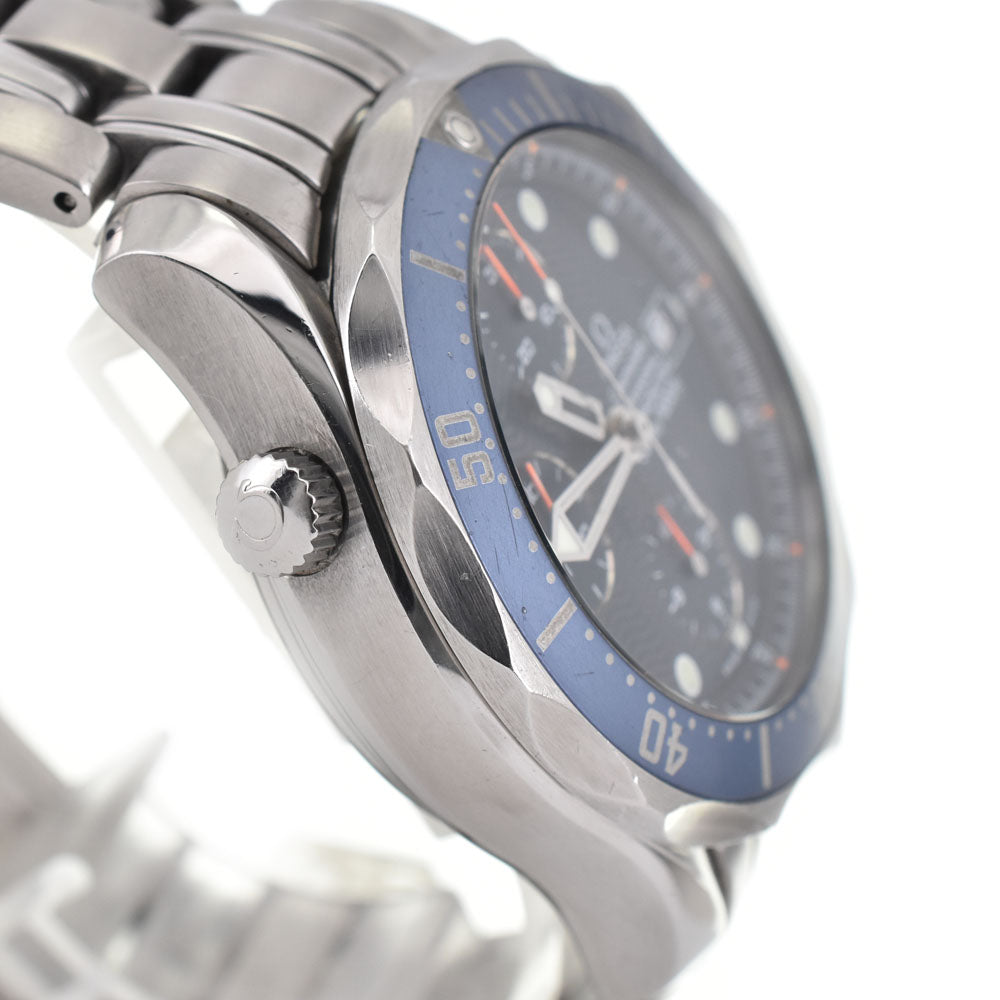 with paper OMEGA Seamaster300 2599.80 Chronograph Date blue Dial Automatic Men's
 Watch R#143776