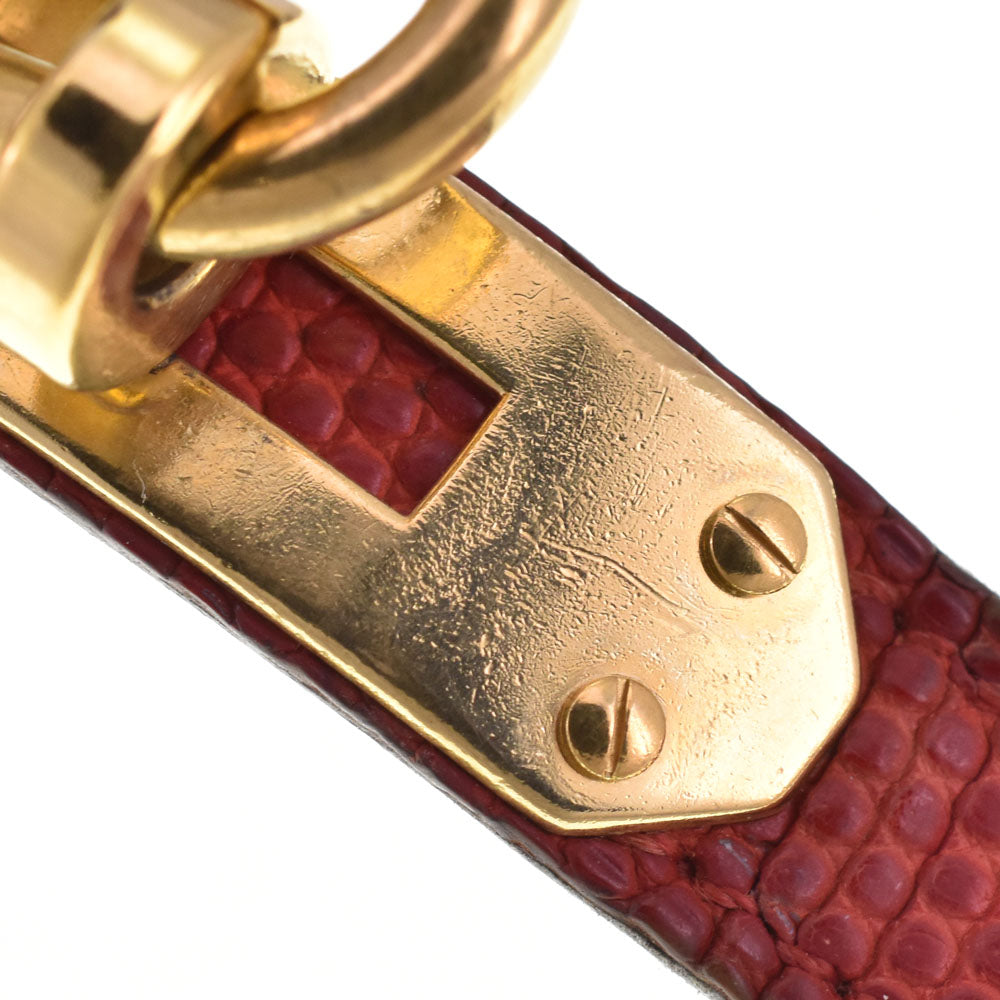 HERMES Kelly watch Gold Plated / Leather Red Dial Quartz Ladies
 Watch A#143783