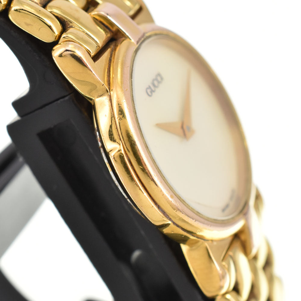 GUCCI 3400L Gold Plated White shell Dial Quartz Ladies
 Watch R#143786