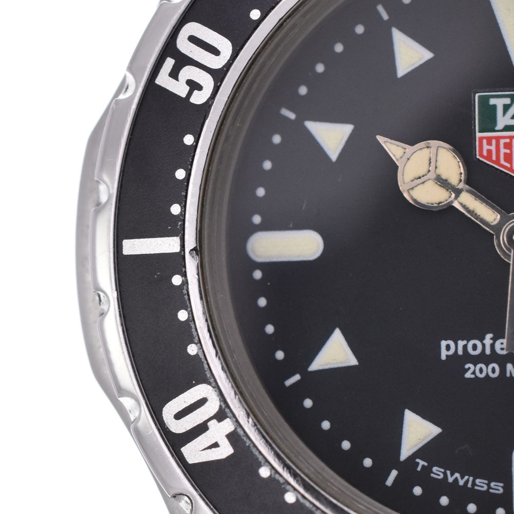 TAG HEUER 2000 Series Professional 200m 973.006F vintage Date black Dial Quartz Men's
 Watch Q#143798