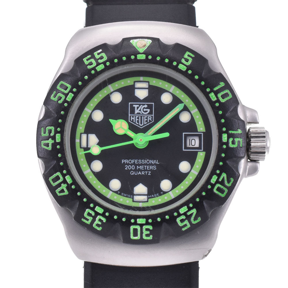 TAG HEUER Formula 1 375.508 Stainless Steel rubber Black / green Dial Quartz Ladies
 Watch Q#143802