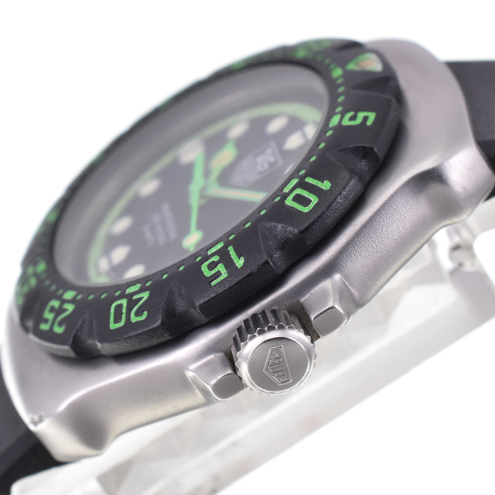 TAG HEUER Formula 1 375.508 Stainless Steel rubber Black / green Dial Quartz Ladies
 Watch Q#143802