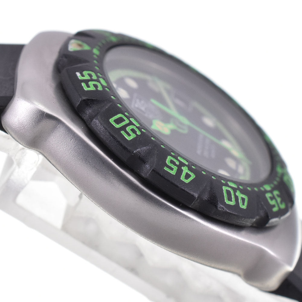 TAG HEUER Formula 1 375.508 Stainless Steel rubber Black / green Dial Quartz Ladies
 Watch Q#143802