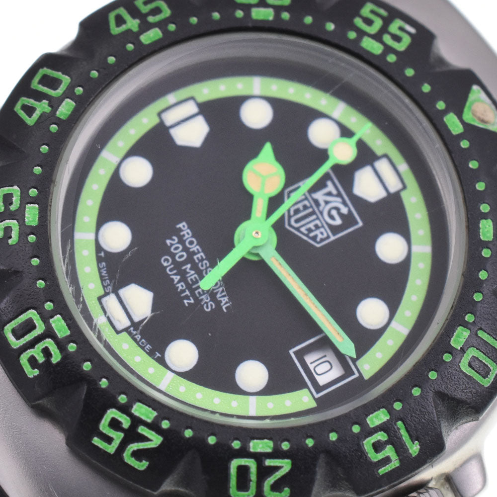 TAG HEUER Formula 1 375.508 Stainless Steel rubber Black / green Dial Quartz Ladies
 Watch Q#143802