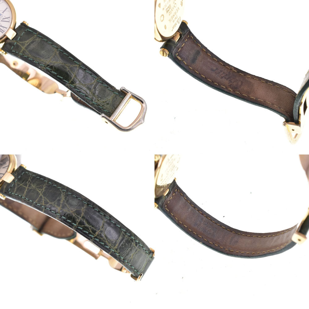 with paper CARTIER Must Vendome SM 590004 SV925 (Gold Plated) / Leather Silver Dial Quartz Ladies
 Watch P#143804