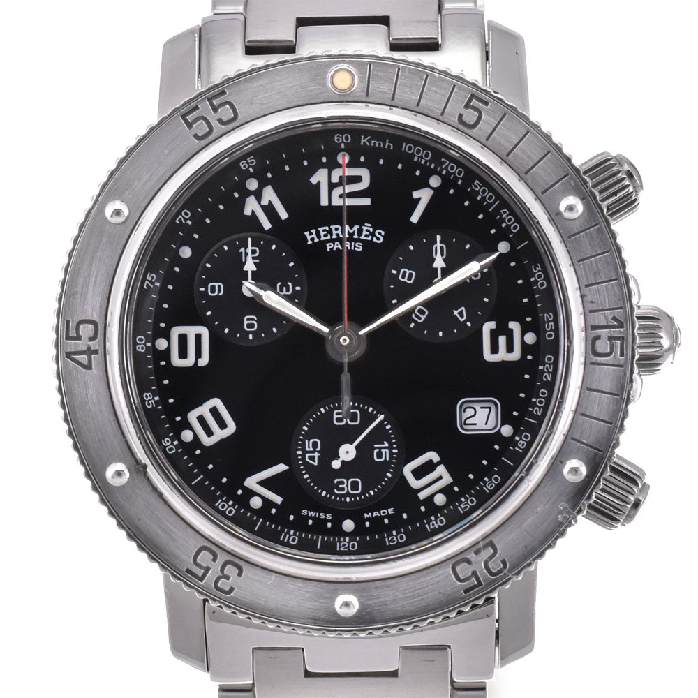 HERMES Clipper diver CL2.910 Chronograph Date black Dial Quartz Men's
 Watch A#143806