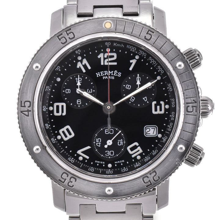 HERMES Clipper diver CL2.910 Chronograph Date black Dial Quartz Men's
 Watch A#143806