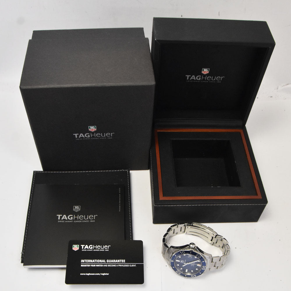 with paper TAG HEUER Aqua racer WAN2111.BA0822 Caliber 5 Date blue Dial Automatic Men's
 Watch Q#143810