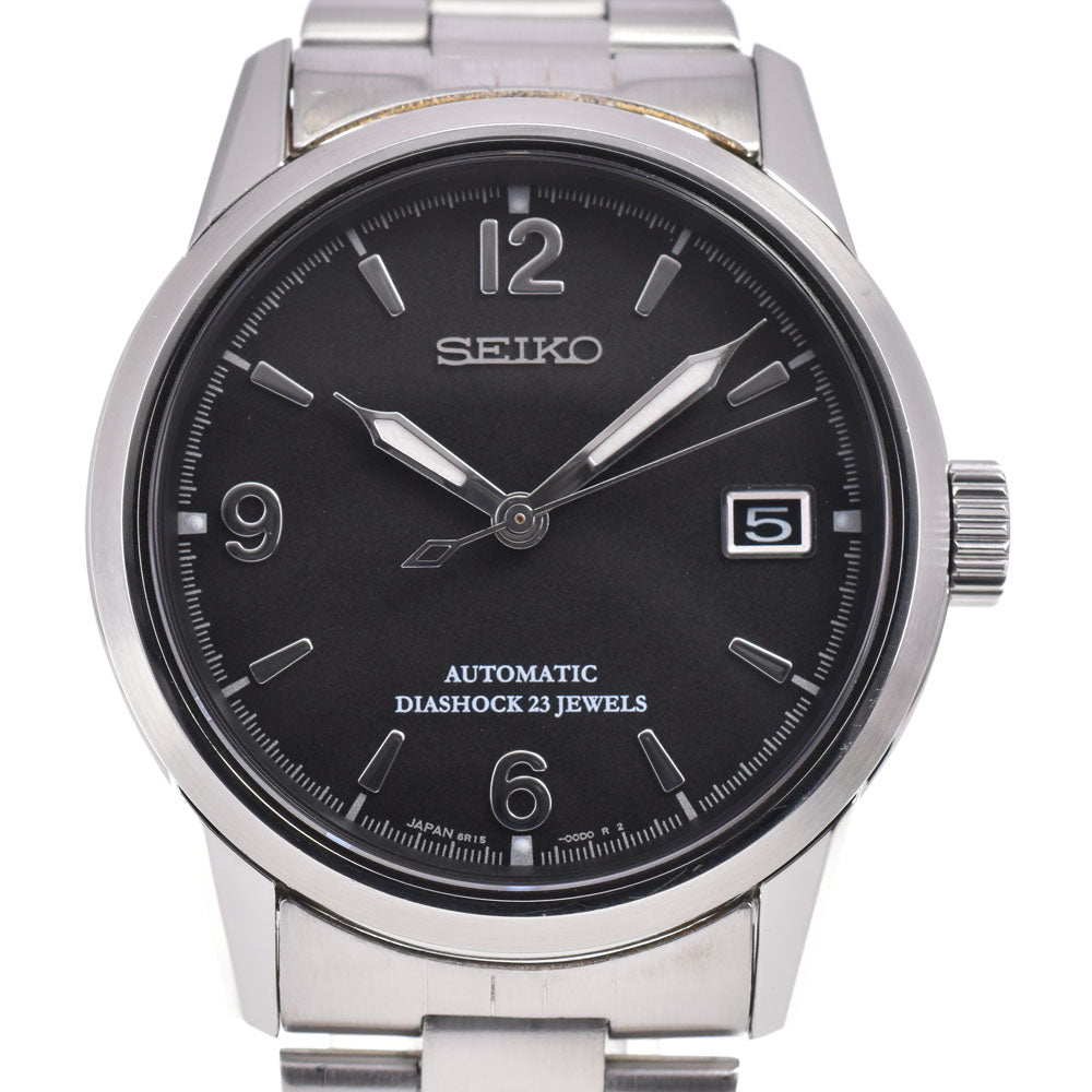 SEIKO Spirit mechanical SCVS011/6R15-00B0 see-through back black Dial Automatic Men's
 Watch R#143811