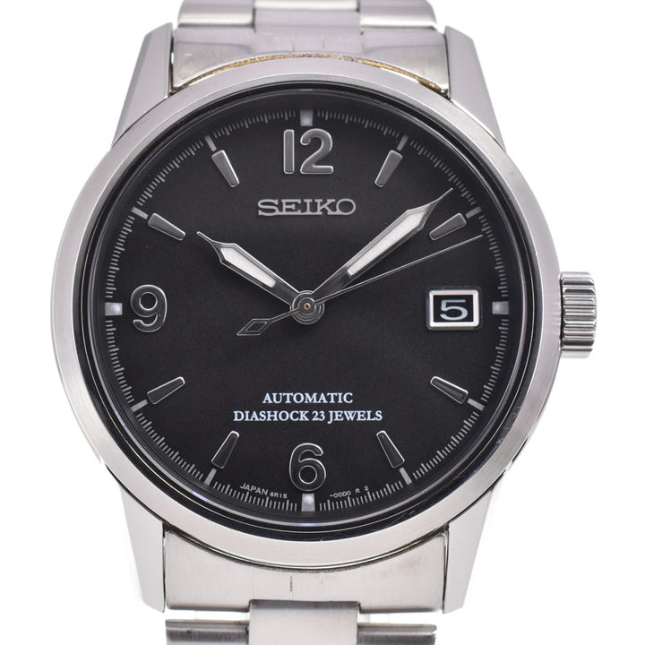 SEIKO Spirit mechanical SCVS011/6R15-00B0 see-through back black Dial Automatic Men's
 Watch R#143811