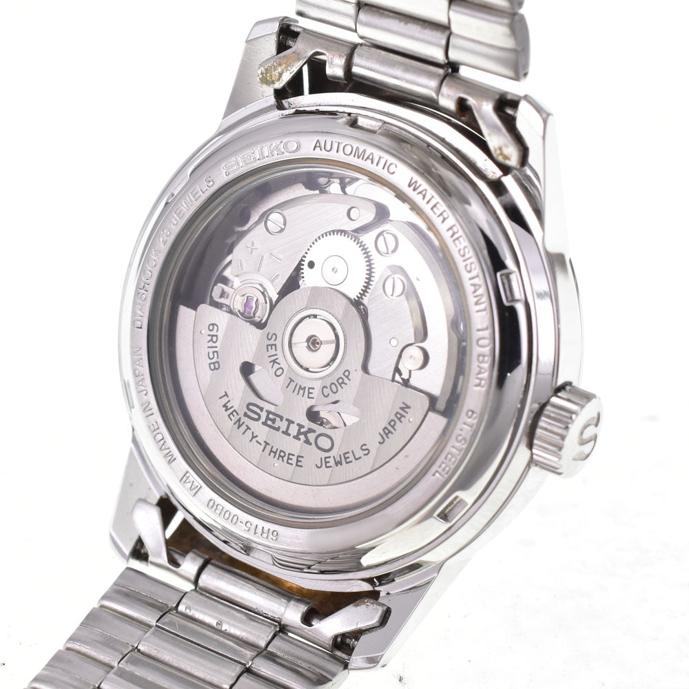 SEIKO Spirit mechanical SCVS011/6R15-00B0 see-through back black Dial Automatic Men's
 Watch R#143811