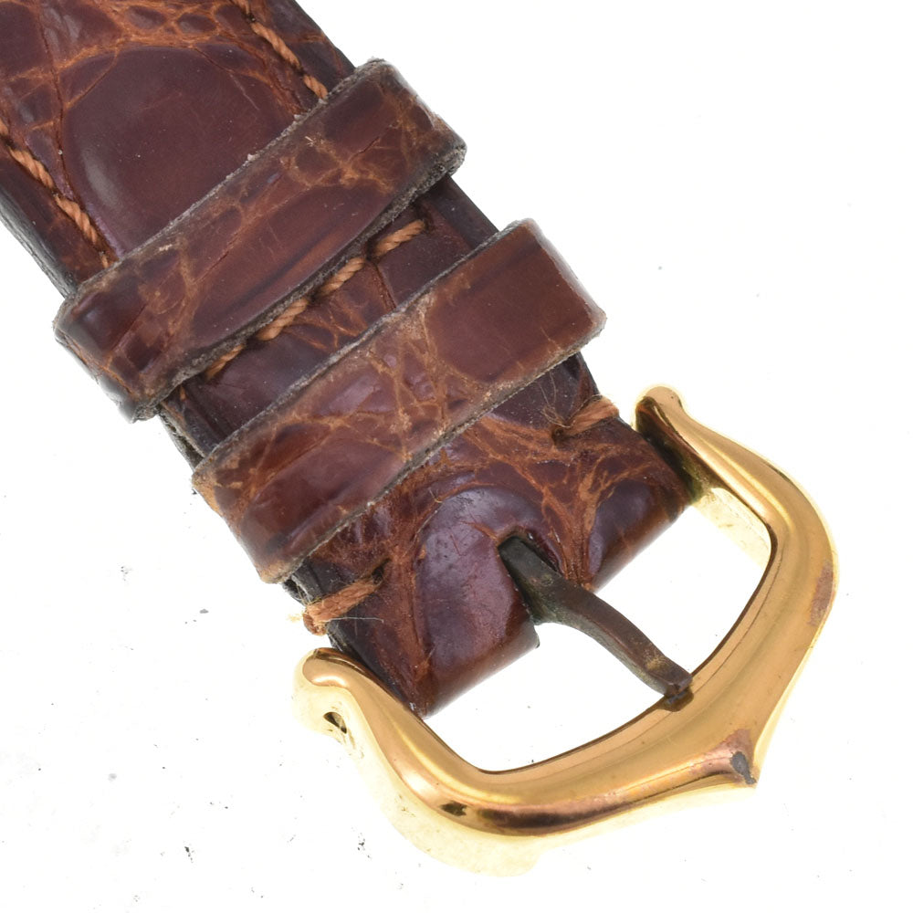 CARTIER Must tank Vermeille W1003053 SV925 (Gold Plated) / Leather Ivory Dial Quartz Ladies
 Watch P#143813