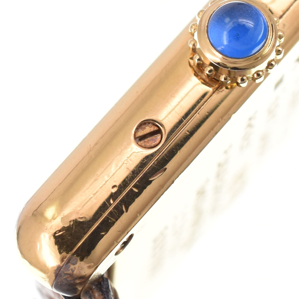 CARTIER Must tank Vermeille W1003053 SV925 (Gold Plated) / Leather Ivory Dial Quartz Ladies
 Watch P#143813