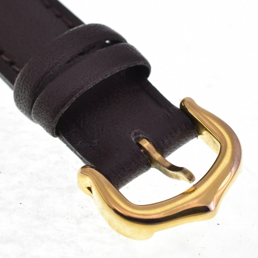 CARTIER Must Collize Vermeil 590002 SV925 (Gold Plated) / Leather Ivory Dial Quartz Ladies
 Watch P#143817