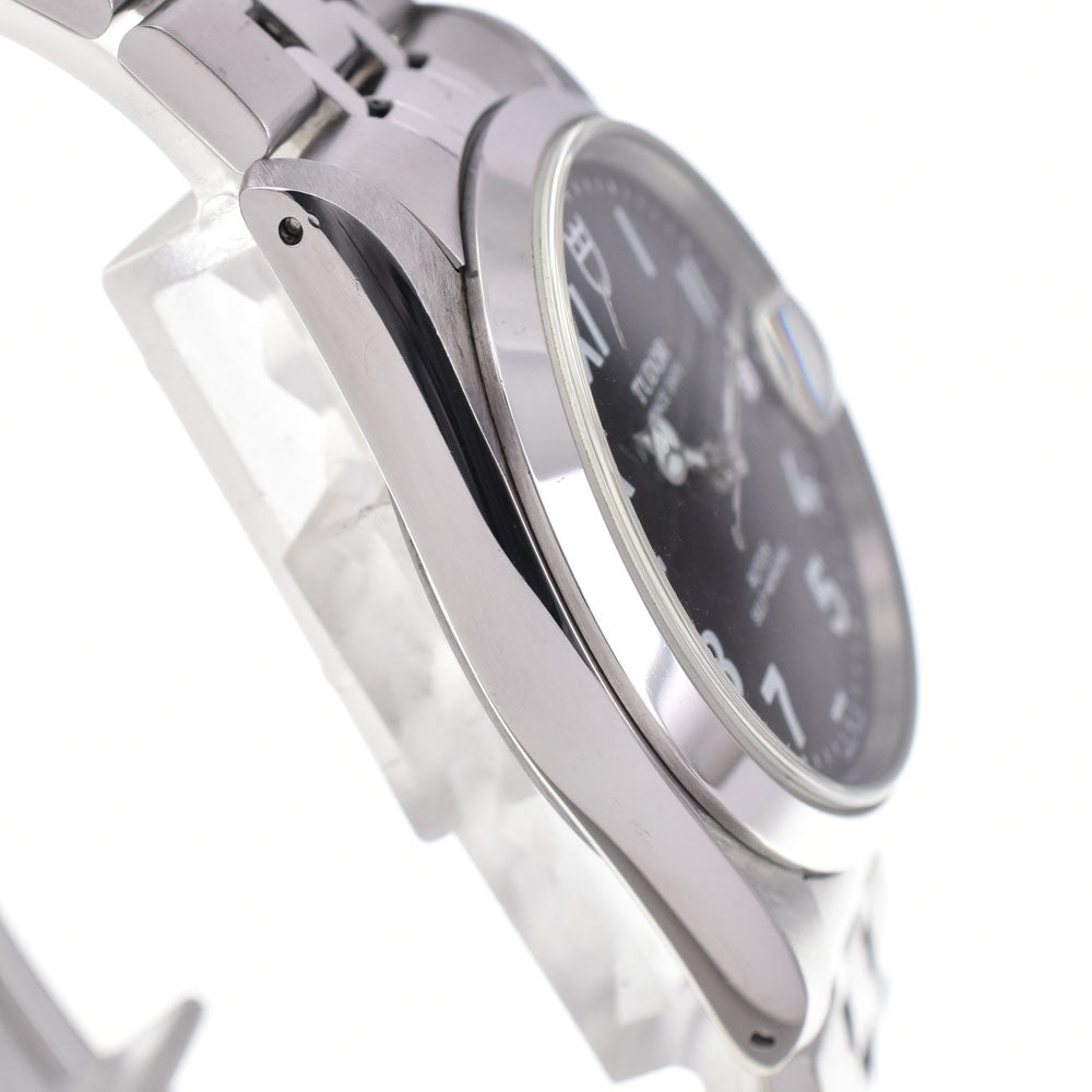 with paper TUDOR Prince Date 74000 Unique Dial Date black Dial Automatic Men's
 Watch A#143821