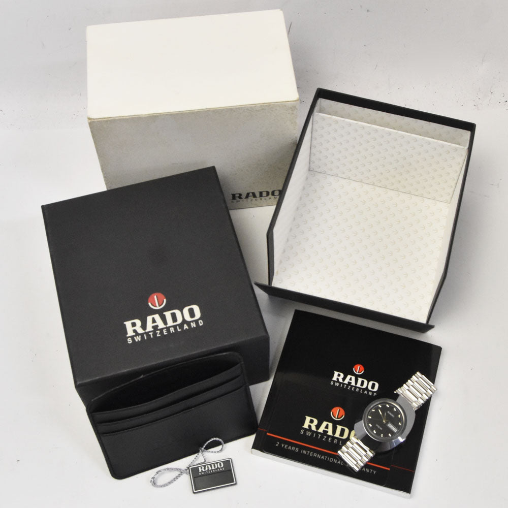 with paper RADO Diastar 114.0391.3/R12391153 Day-Date with superhard case black Dial Quartz Men's
 Watch R#143827