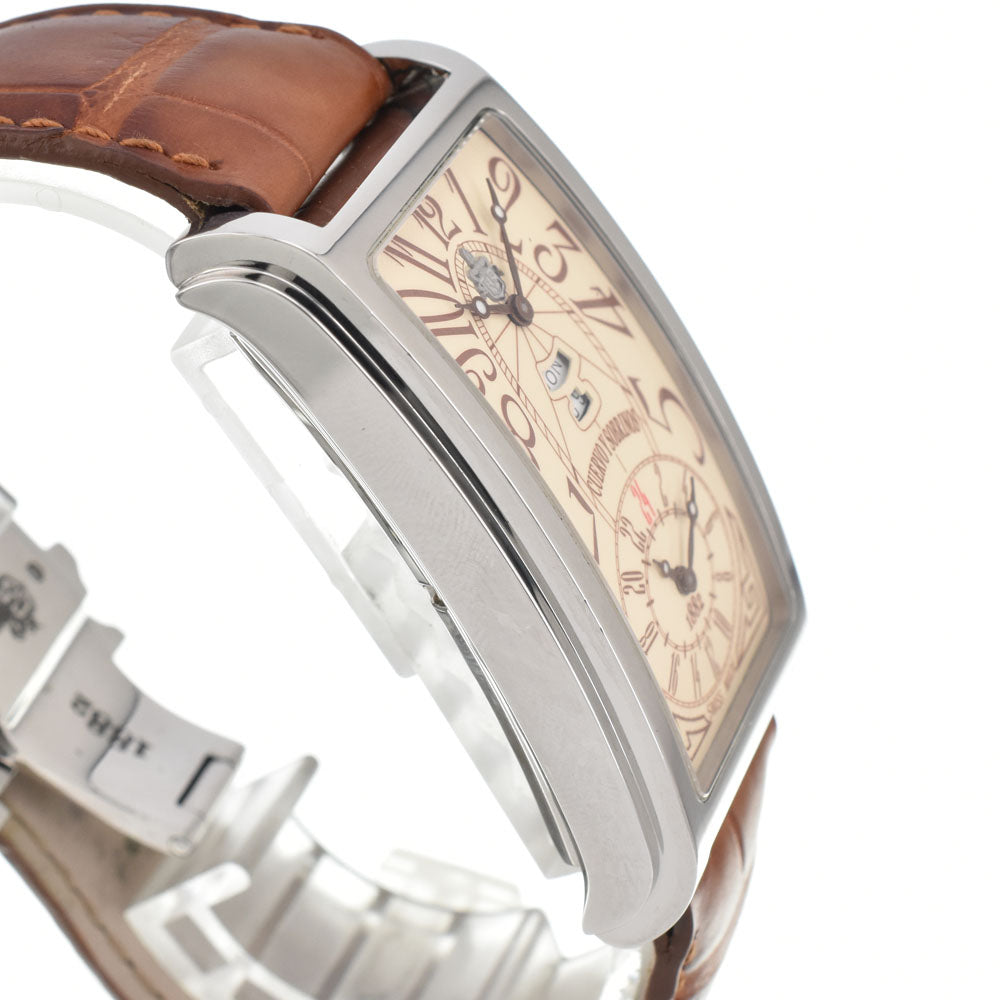 CUERVO Y SOBRINOS Prominente 1124 Dual time Ivory Dial Automatic Men's
 Watch R#143840