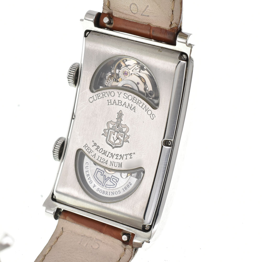 CUERVO Y SOBRINOS Prominente 1124 Dual time Ivory Dial Automatic Men's
 Watch R#143840