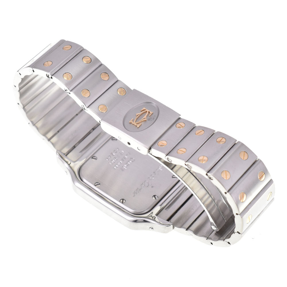 CARTIER Santosgalbe LM W20023C4 Date Stainless Steel / YG gray Dial Quartz Men's
 Watch B#143841