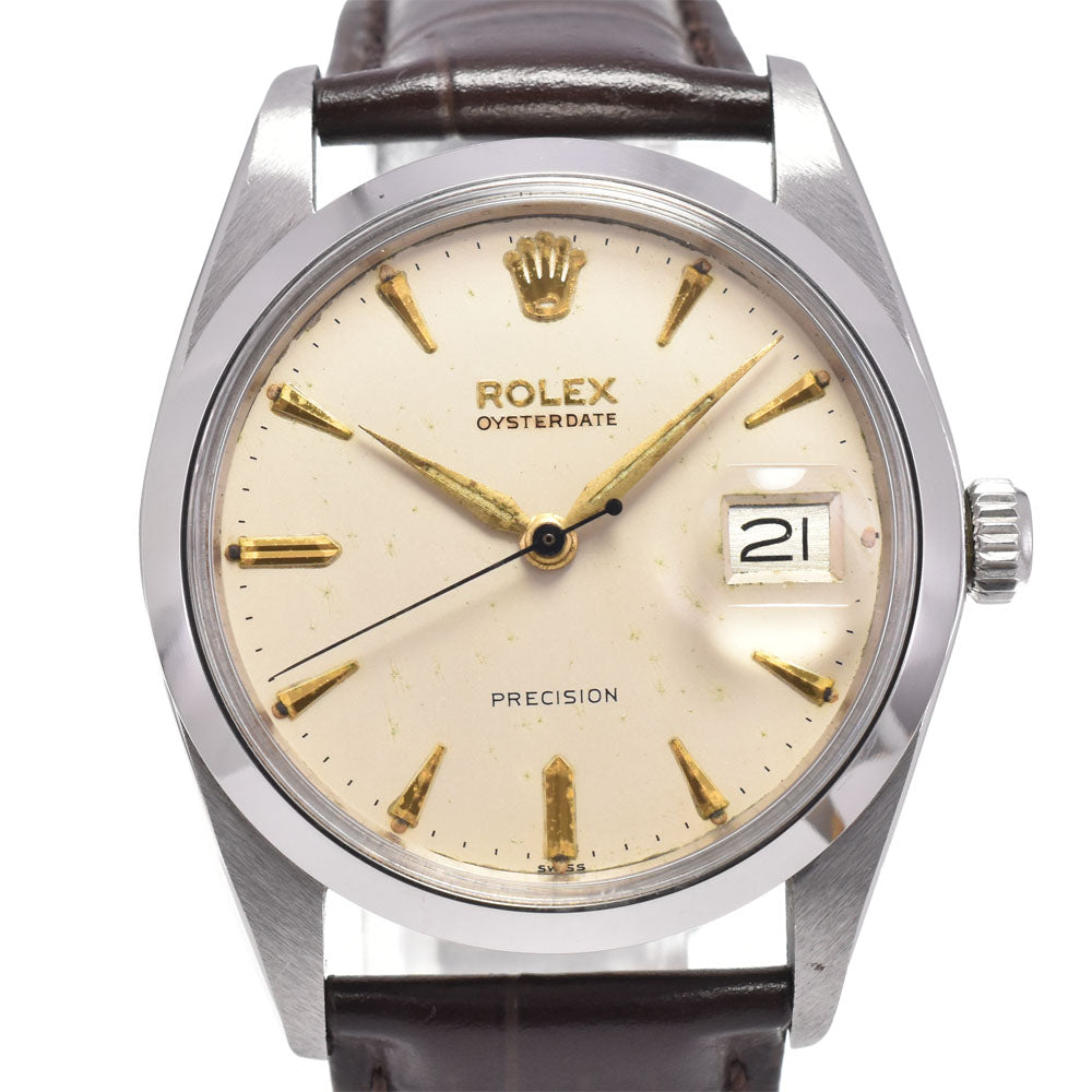 ROLEX Oyster Date 6694 vintage Cal.1225 Silver Dial Hand Winding Men's
 Watch C#143842