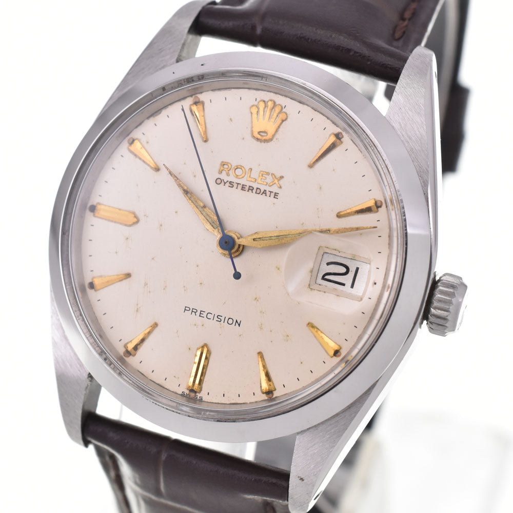 ROLEX Oyster Date 6694 vintage Cal.1225 Silver Dial Hand Winding Men's
 Watch C#143842