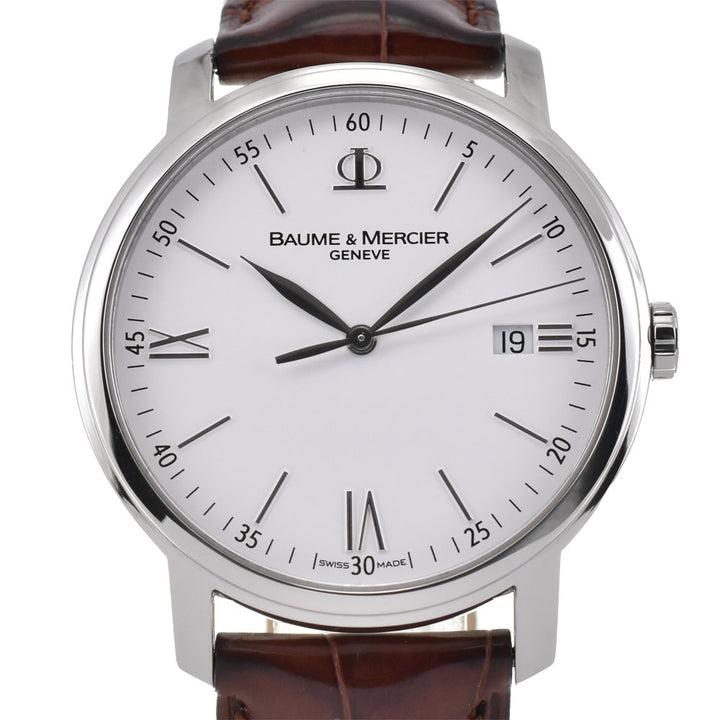 with paper Baume & Mercier Classima 65553 Date white Dial Quartz Men's
 Watch R#143848